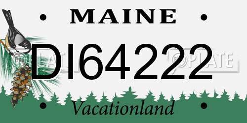 DI64222 Maine License Plate
