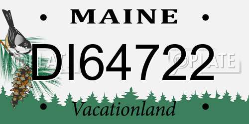 DI64722 Maine License Plate
