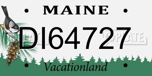 DI64727 Maine License Plate