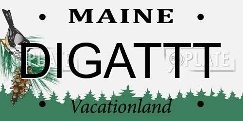 DIGATTT Maine License Plate