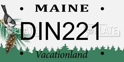 DIN221 Maine License Plate
