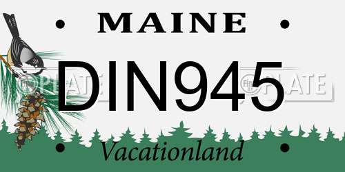 DIN945 Maine License Plate