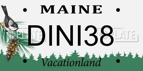 DINI38 Maine License Plate