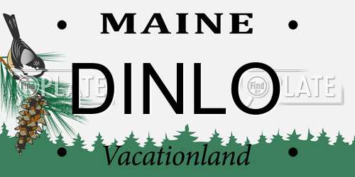 DINLO Maine License Plate
