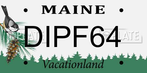 DIPF64 Maine License Plate