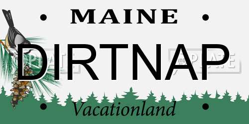 DIRTNAP Maine License Plate