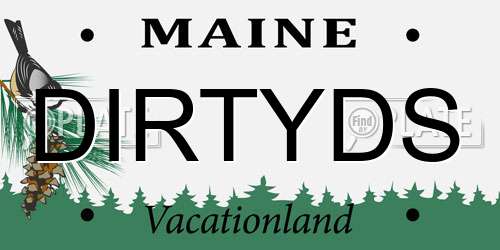 DIRTYDS Maine License Plate