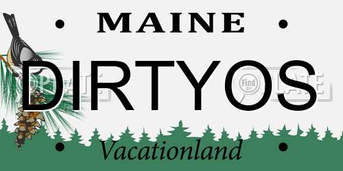 DIRTYOS Maine License Plate