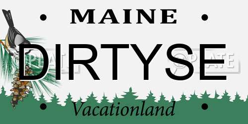 DIRTYSE Maine License Plate