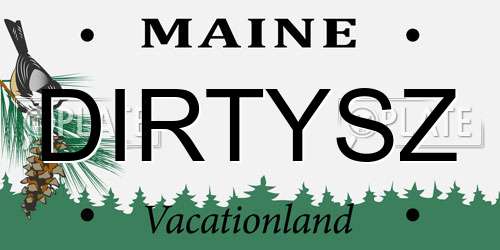 DIRTYSZ Maine License Plate