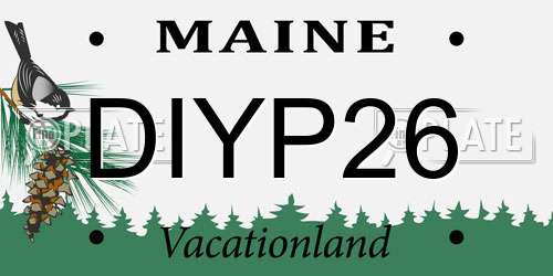DIYP26 Maine License Plate