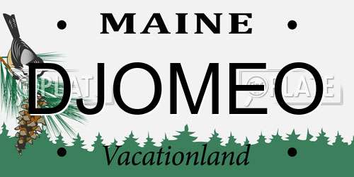 DJOMEO Maine License Plate