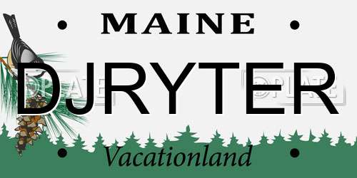 DJRYTER Maine License Plate