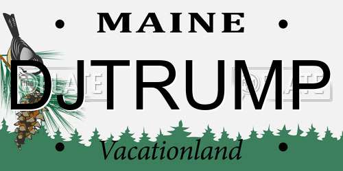 DJTRUMP Maine License Plate