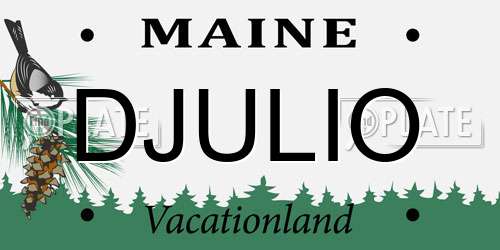 DJULIO Maine License Plate