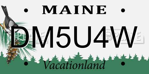 DM5U4W Maine License Plate