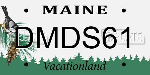 DMDS61 Maine License Plate