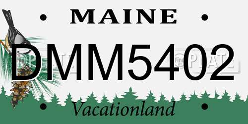 DMM5402 Maine License Plate