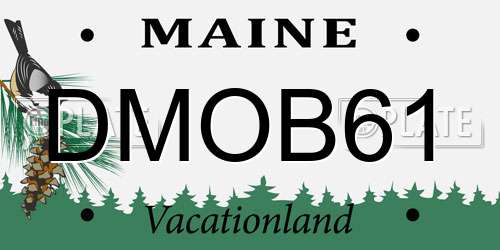 DMOB61 Maine License Plate