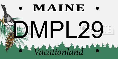 DMPL29 Maine License Plate