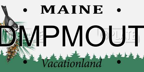 DMPMOUT Maine License Plate