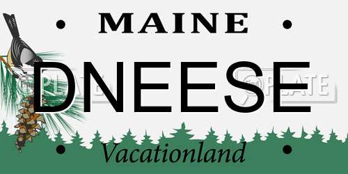 DNEESE Maine License Plate