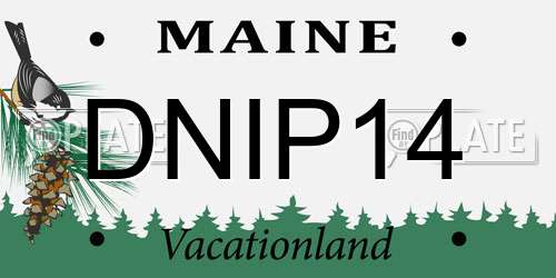DNIP14 Maine License Plate