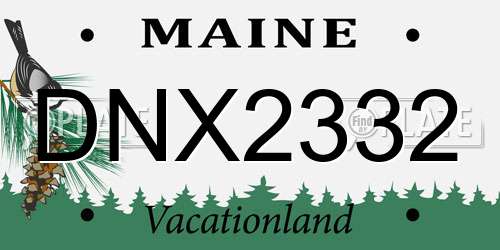 DNX2332 Maine License Plate