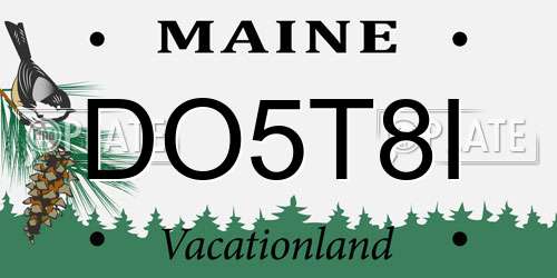 DO5T8I Maine License Plate