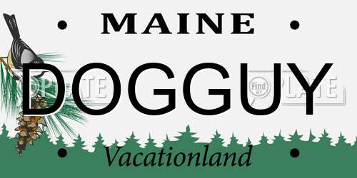 DOGGUY Maine License Plate
