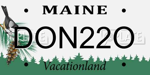 DON22O Maine License Plate