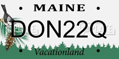 DON22Q Maine License Plate