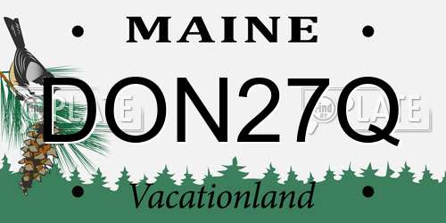 DON27Q Maine License Plate