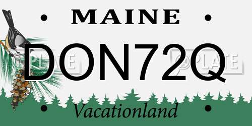 DON72Q Maine License Plate