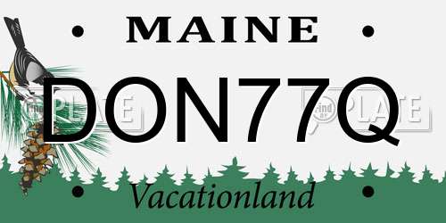 DON77Q Maine License Plate