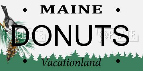 DONUTS Maine License Plate