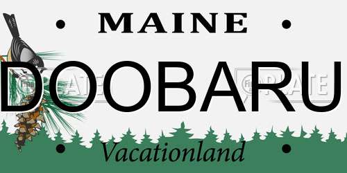 DOOBARU Maine License Plate