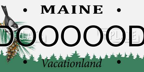 DOOOOOD Maine License Plate