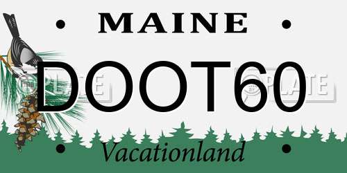 DOOT60 Maine License Plate