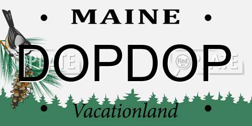 DOPDOP Maine License Plate