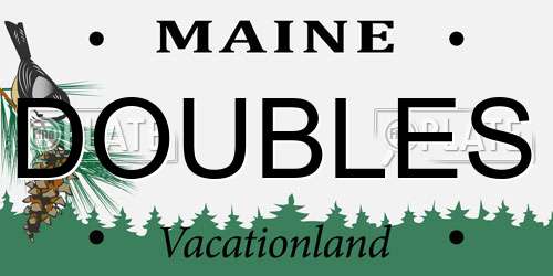 DOUBLES Maine License Plate
