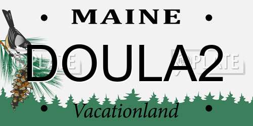 DOULA2 Maine License Plate