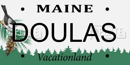 DOULAS Maine License Plate