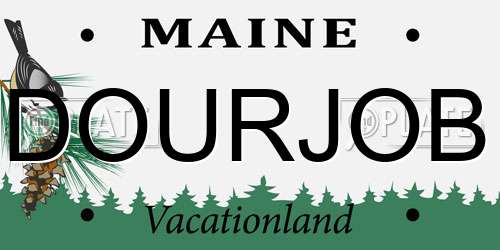 DOURJOB Maine License Plate
