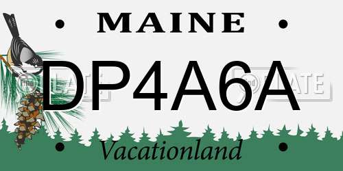 DP4A6A Maine License Plate