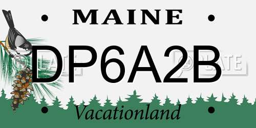 DP6A2B Maine License Plate