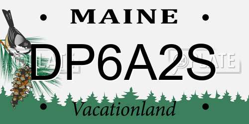 DP6A2S Maine License Plate
