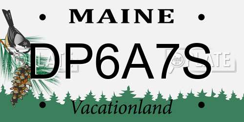 DP6A7S Maine License Plate