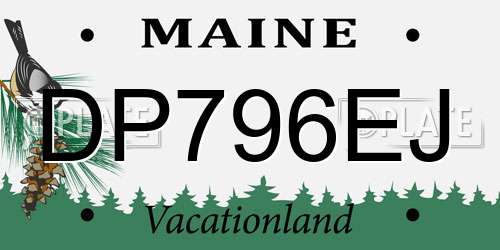 DP796EJ Maine License Plate