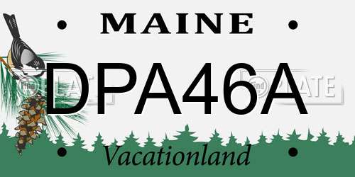 DPA46A Maine License Plate